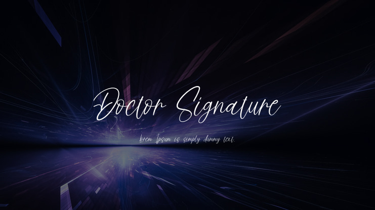 Doctor Signature Font