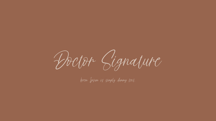 Doctor Signature Font