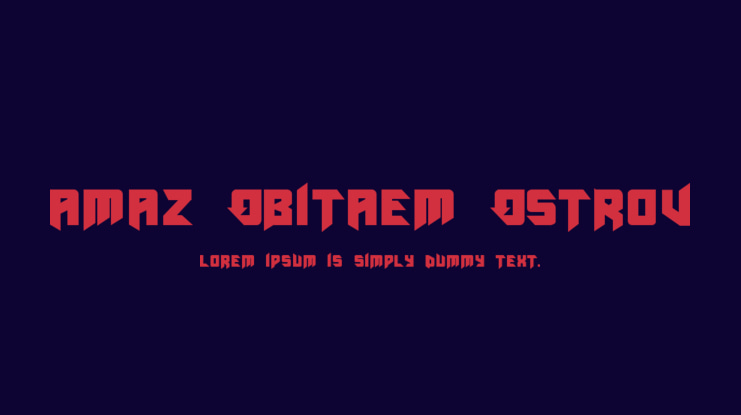 Amaz Obitaem Ostrov Font Family