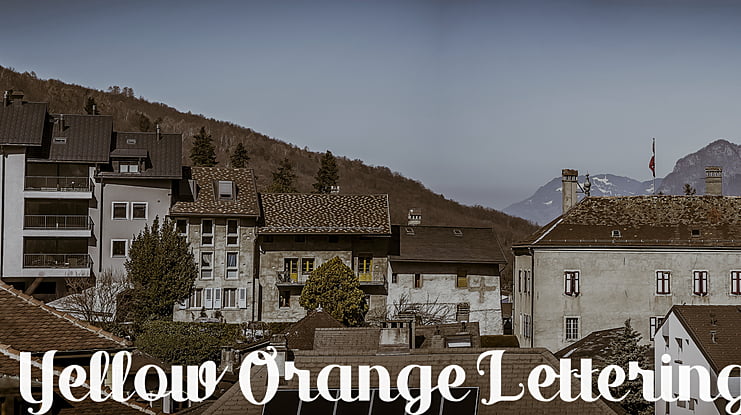 Yellow Orange Lettering Font