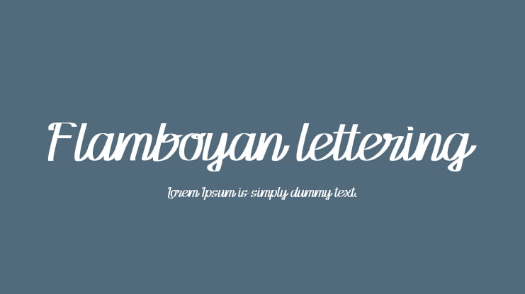 Flamboyan lettering Font