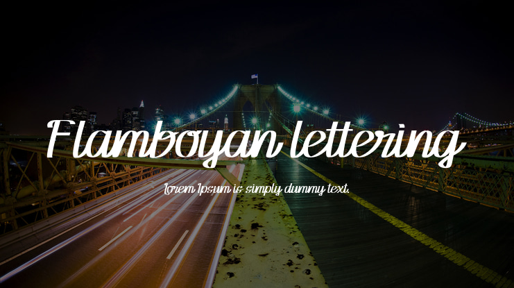 Flamboyan lettering Font