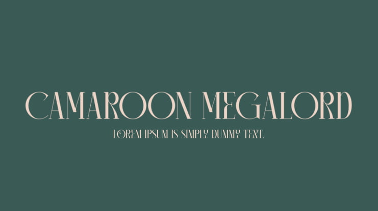 CAMAROON MEGALORD Font