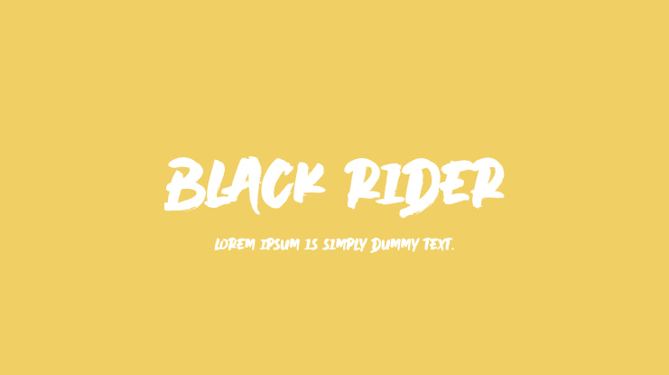 Black Rider Font