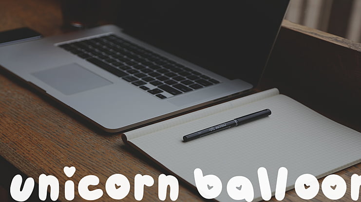 unicorn balloon Font