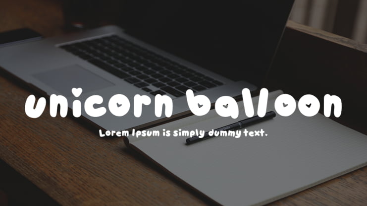 unicorn balloon Font