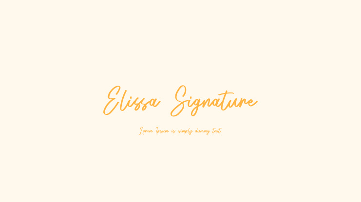Elissa Signature Font