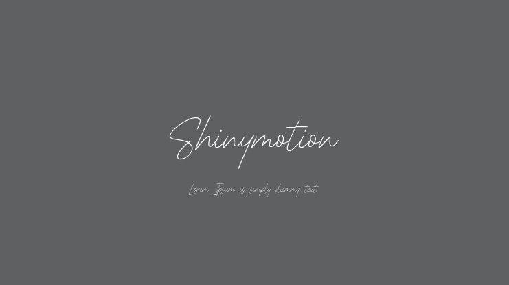 Shinymotion Font