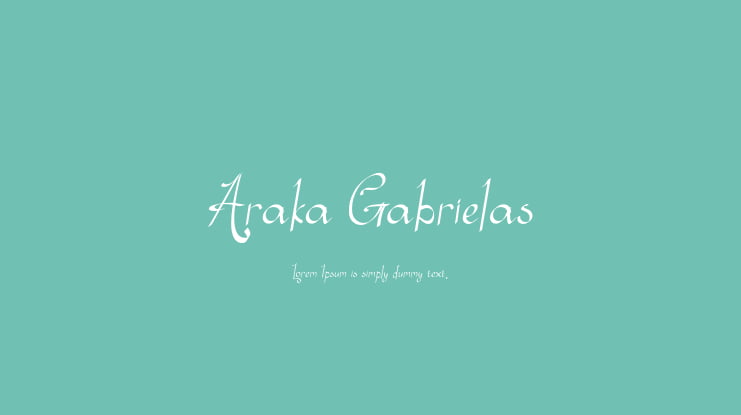 Araka Gabrielas Font