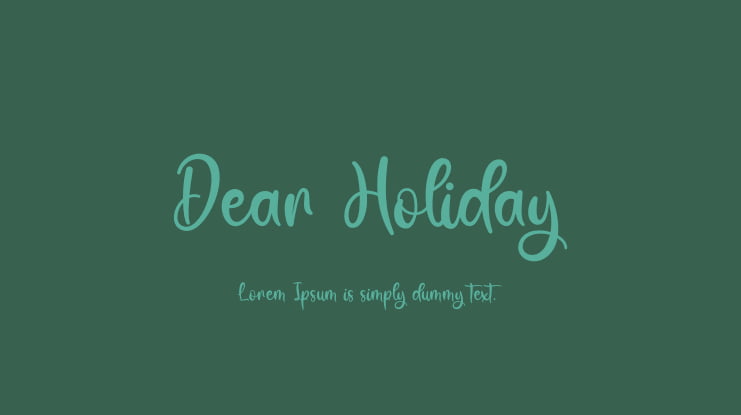 Dear Holiday Font