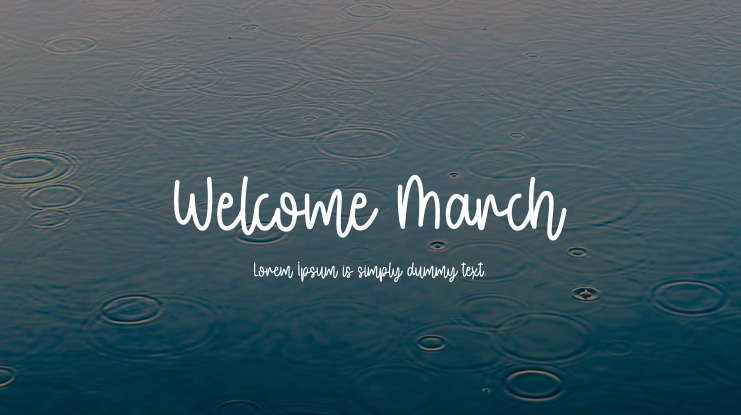 Welcome March Font