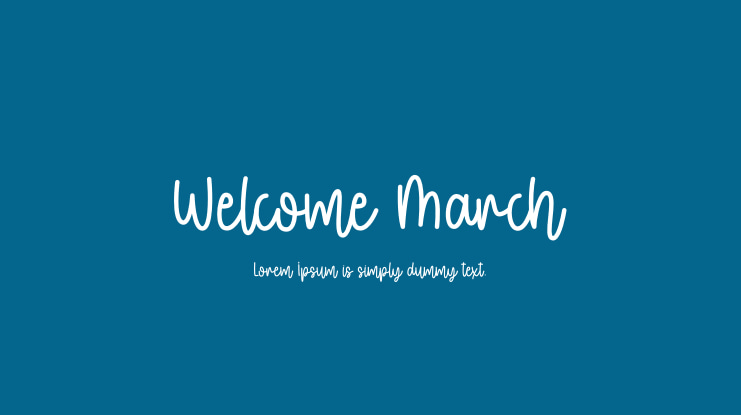 Welcome March Font