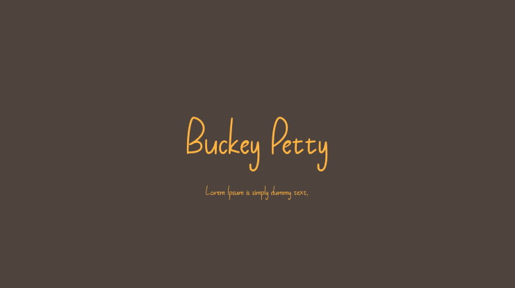 Buckey Petty Font