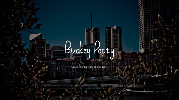 Buckey Petty Font