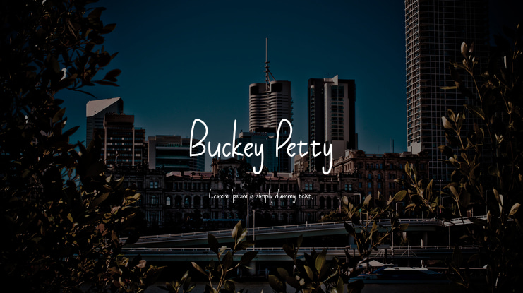 Buckey Petty Font