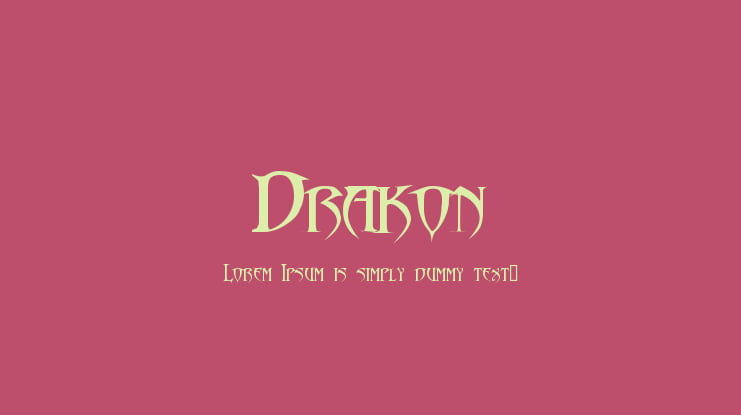 Drakon Font