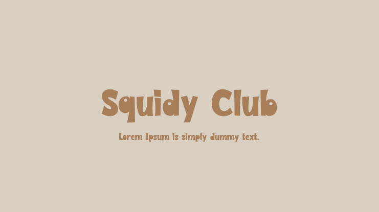 Squidy Club Font