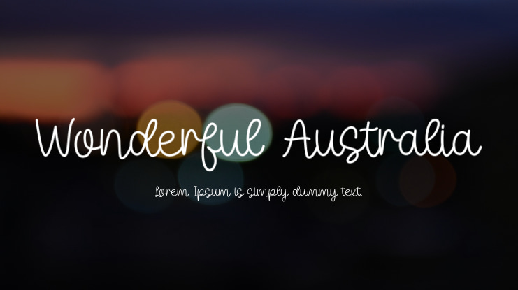 Wonderful Australia Font