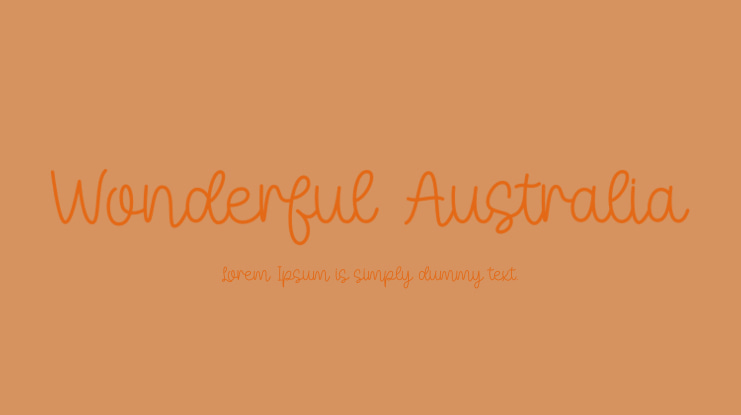 Wonderful Australia Font