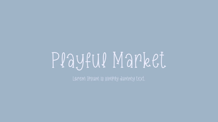 Playful Market Font