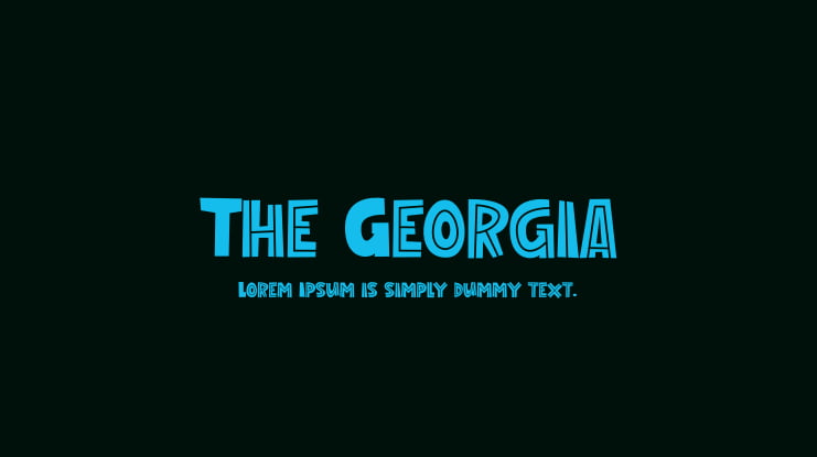 The Georgia Font