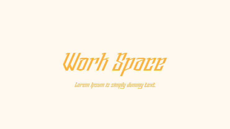 Work Space Font