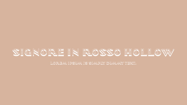 Signore in Rosso Hollow Font Family