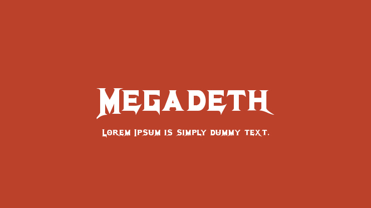 Megadeth Font