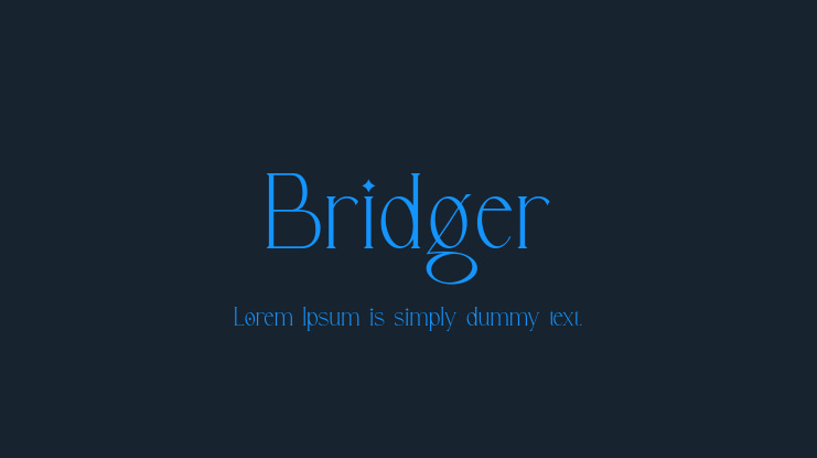Bridger Font