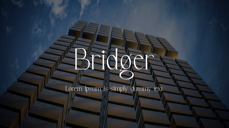 Bridger Font