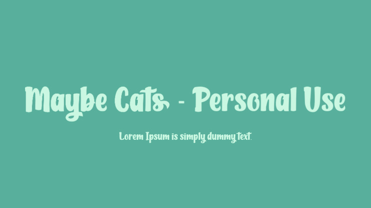 Maybe Cats - Personal Use Font