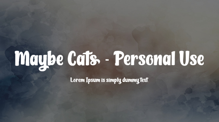 Maybe Cats - Personal Use Font