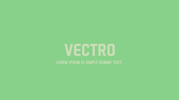 VECTRO Font