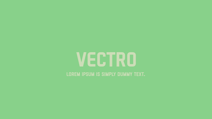 VECTRO Font