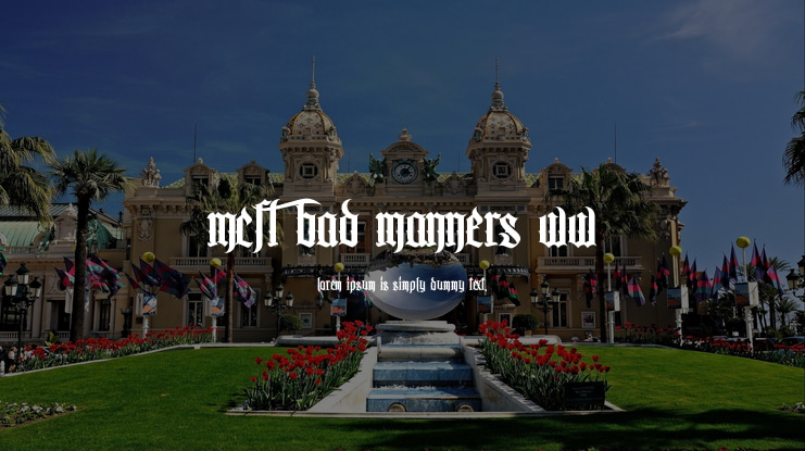 MCF Bad Manners WW Font