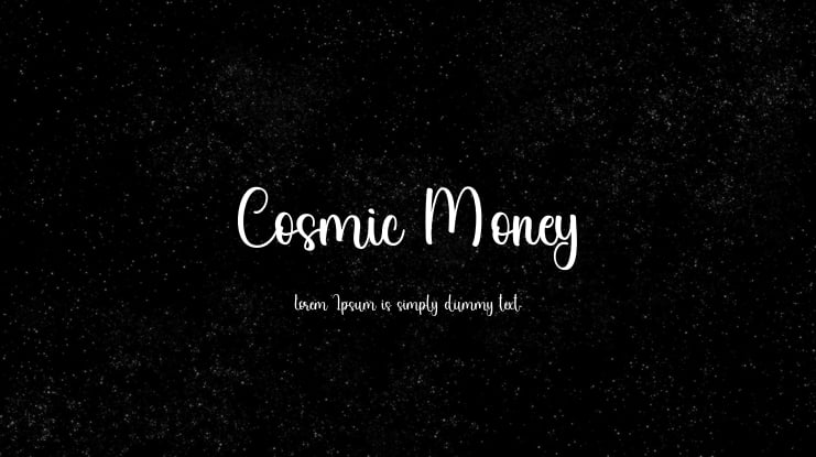 Cosmic Money Font