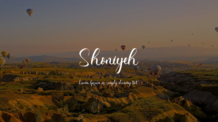 Shoniyeh Font