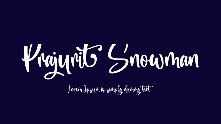 Prajurit Snowman Font