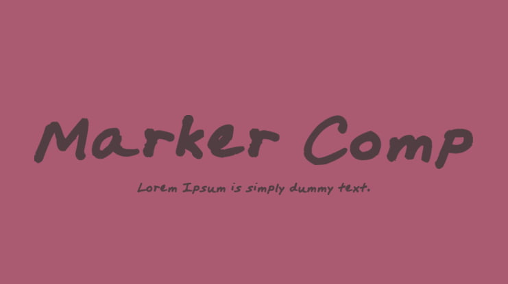 Marker Comp Font