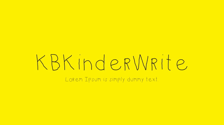 KBKinderWrite Font Family