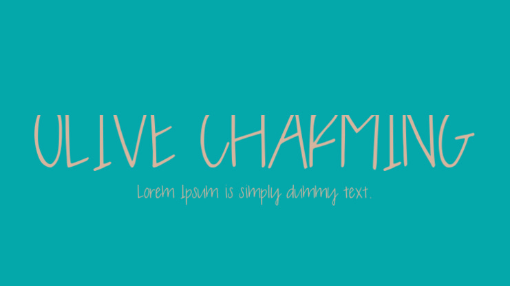 OLIVE CHARMING Font