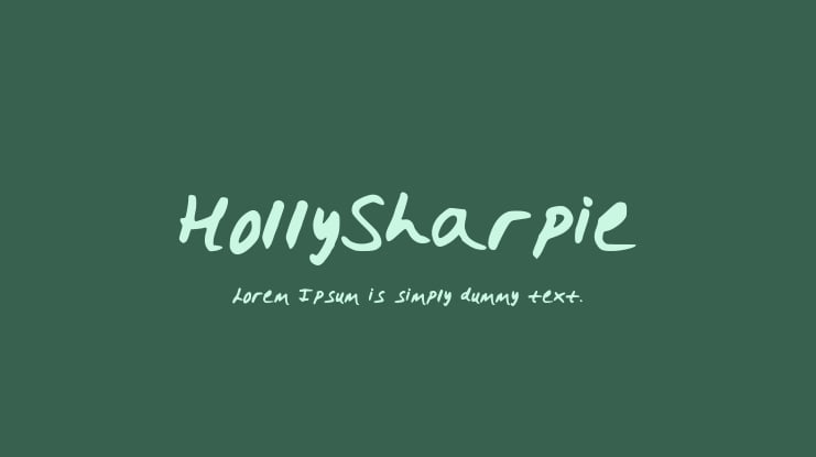 HollySharpie Font