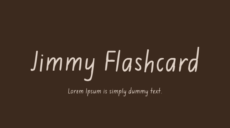 Jimmy Flashcard Font