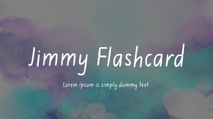 Jimmy Flashcard Font