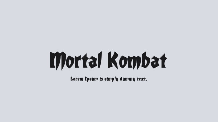 Mortal Kombat Font Family