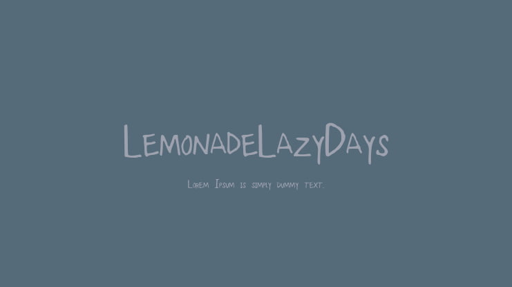 LemonadeLazyDays Font