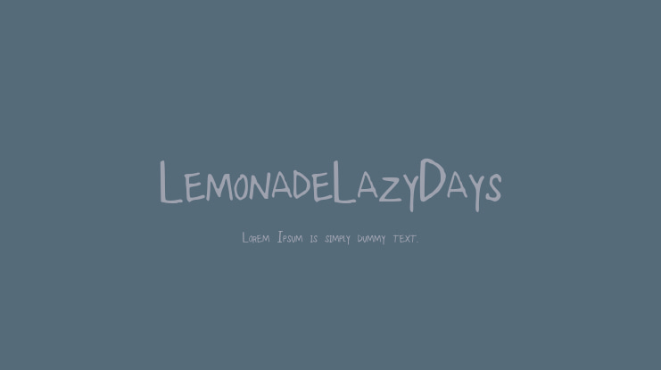 LemonadeLazyDays Font