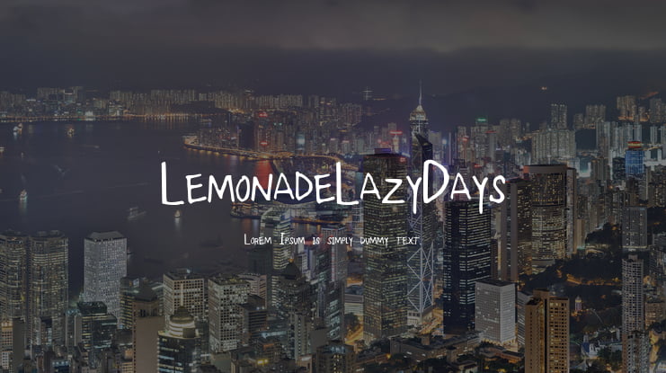 LemonadeLazyDays Font