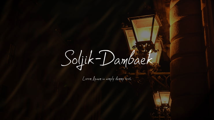 Soljik-Dambaek Font