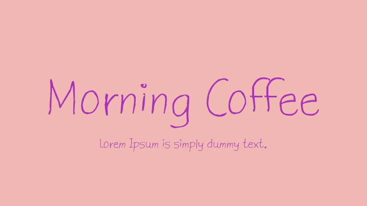 Morning Coffee Font